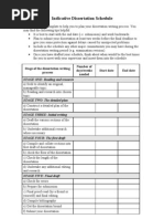 Dissertation Schedule