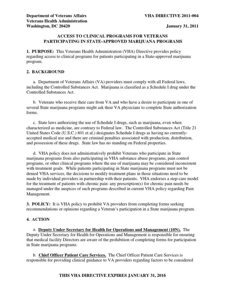Access To Clinical Programs For Veterans Participating in State ...