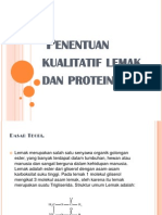 Penentuan Kualitatif Lemak Dan Protein