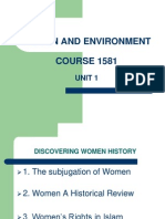 Women and Environment COURSE 1581: Unit 1