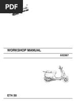 Vespa ET4 50 Service Manual Manuale Officina (ENG)