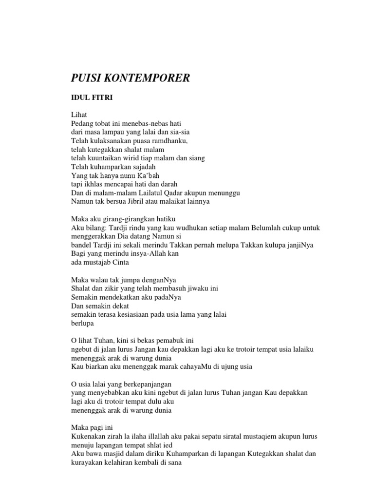 Puisi Kontemporer