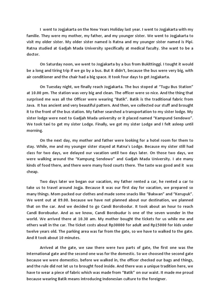 Tugas Bahasa Jerman Karangan Liburan Leisure