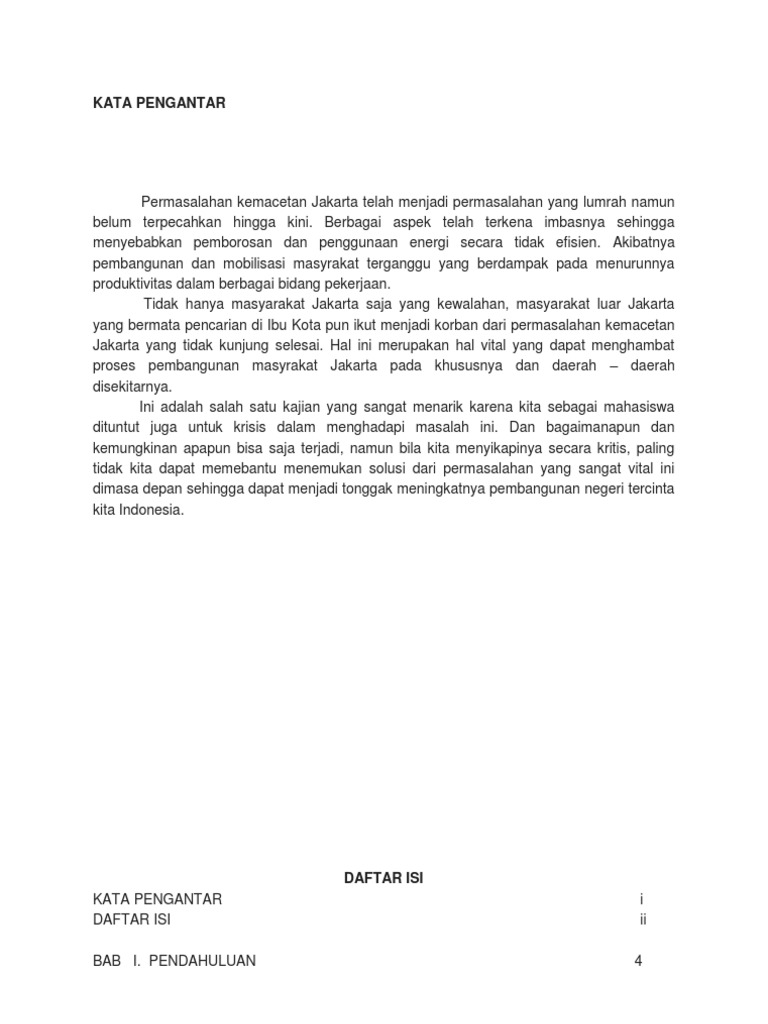 Makalah Kemacetan