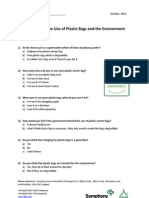 Questionnaire - The Use of Plastic Bags and The Environment