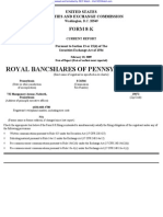 ROYAL BANCSHARES OF PENNSYLVANIA INC 8-K (Events or Changes Between Quarterly Reports) 2009-02-24