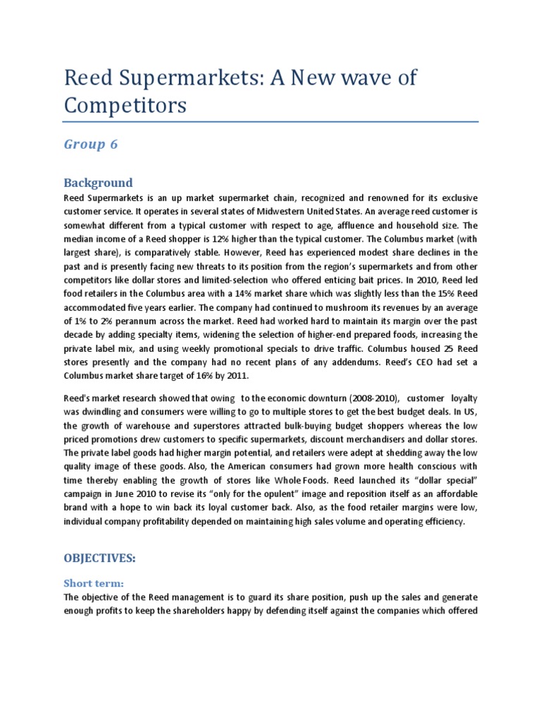 Reed Supermarkets PDF Supermarket Private Label