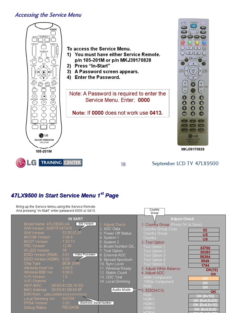 Service Remote Control Lg 47lx9500 3d Pdf Signal To Noise Ratio Usb Flash Drive