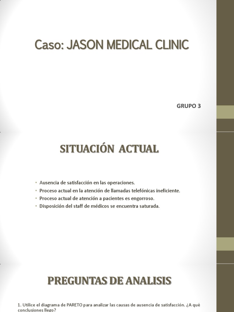 Caso Jason Medical Clinic PDF Cuidado de la salud Bienestar