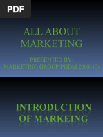 All About Marketing: Presented By: Marketing Group (PGDM 2008-10)