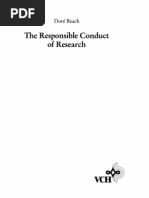 The Responsible Conduct of Research