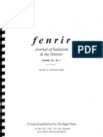 Fenrir Journal of Satanism and The Sinister Vol 3 No 1