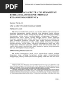 Download PSA No 30 Pertimbangan Auditor Atas Kemampuan Entitas SA Seksi 341 by Rini Ridhawaty SN128269441 doc pdf