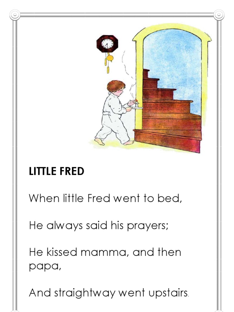 Little Fred's Bedtime Poem | PDF | Folk Songs | Poems