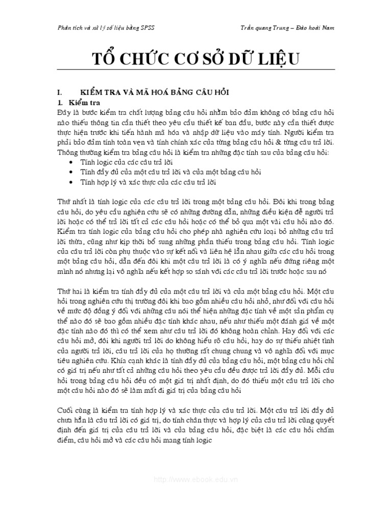 Phan Tich Va Xu Ly So Lieu Bang SPSS | PDF