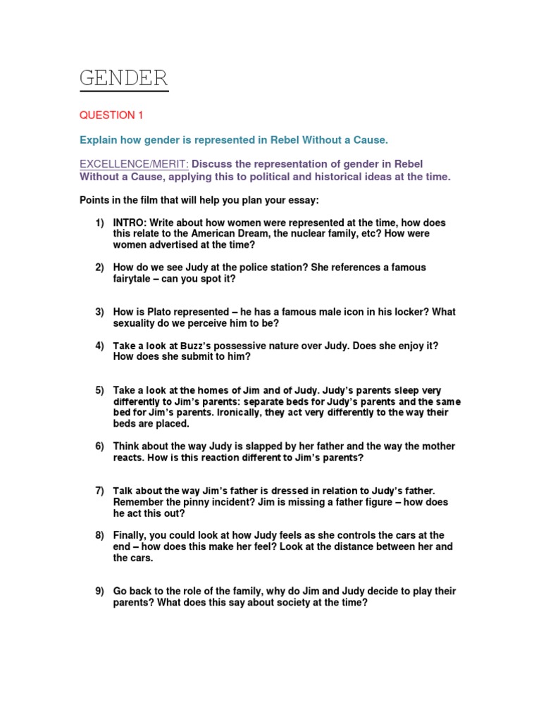 rebel without a cause essay