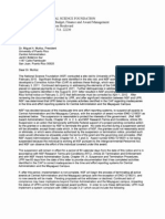 Carta NSF Al Presidente_23 de Abril 2012-Comienzo de Suspension