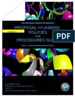 NSF Proposal and Award Policies Guide_2011