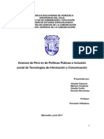 59449820 Avances de Peru en de Politicas Pubicas e Inclusion Social de Tecnologias de Informacion y Comunicacion