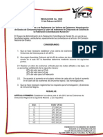 Valores Examenes FCK 2012