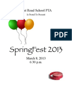 SpringFest 2013 Program