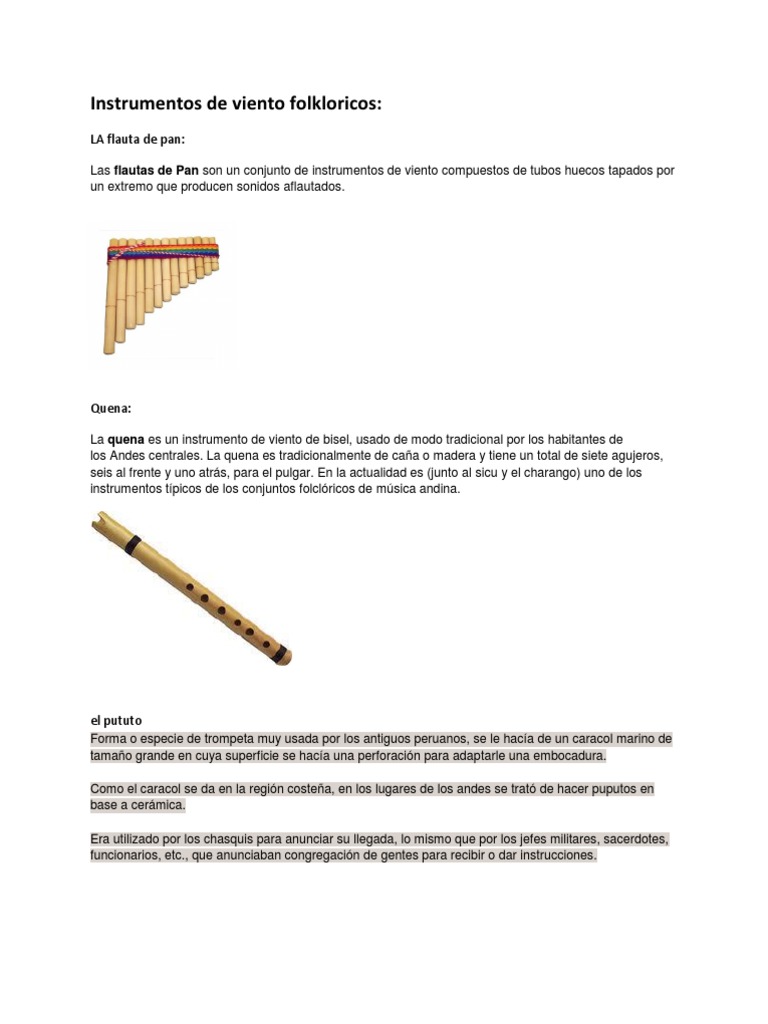 parilla infierno Leopardo Instrumentos de Viento Folkloricos | PDF | Clarinete | Saxofón