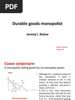 Durable Goods Monopolists - Bulow