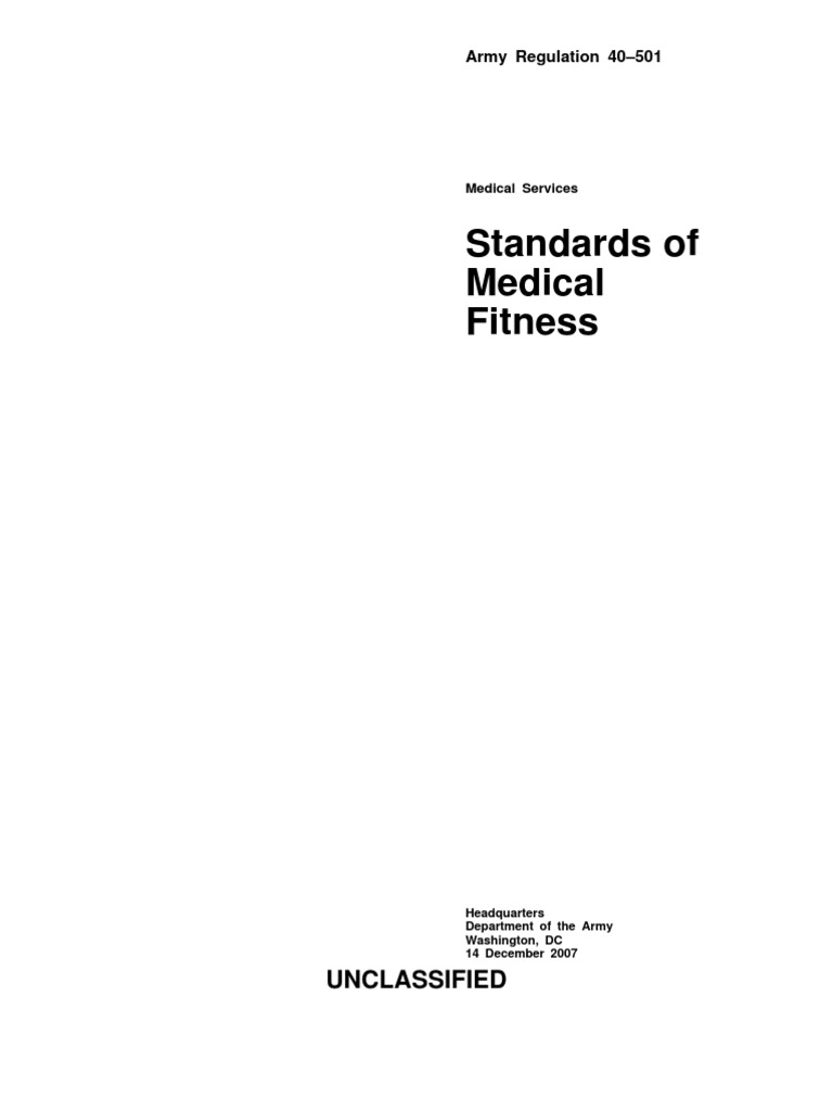 Ar 40-501 Standards of Medical Fitness | PDF | Finger | Hand