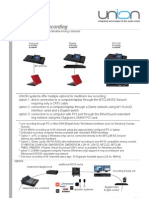 PA YME UNION DATA SHEET Live Multitrack Recording