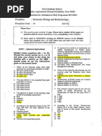 Download IARI PhD Entrance Question Paper 2011 - Molecular Biology and Biotechnology by Abhay Kumar SN128334716 doc pdf