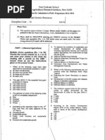 Download IARI PhD Entrance Question Paper 2011 - Plant Genetic Resources by Abhay Kumar SN128335267 doc pdf