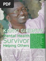 Parents Magazine "Mental Health Survivor" March 2013  Kanyi Gikonyo