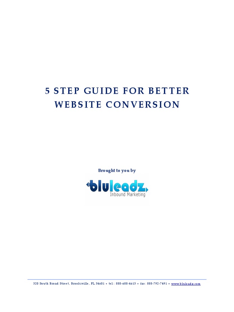 5 Step Guide To Better Website Conversion PDF | PDF | Cyberspace ...