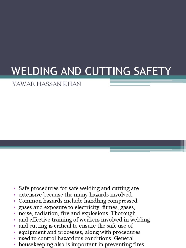 Welding and Cutting Safety PDF Welding Construction