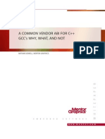 A Common Vendor ABI For C++ Gcc's Why, What and Not