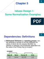 Database Design 1: Some Normalization Examples