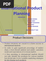 International Product Planning