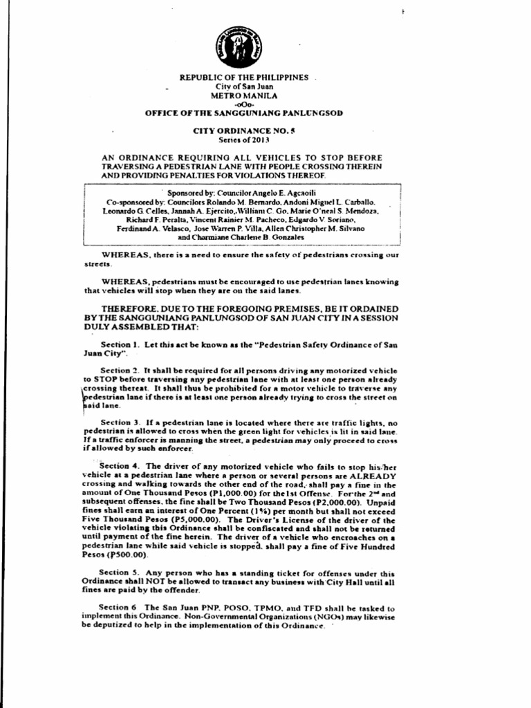City Ordinance No. 52013 Road Infrastructure Industries
