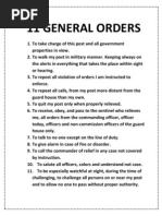 11 General Orders