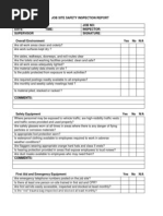 Safety Inspection Form