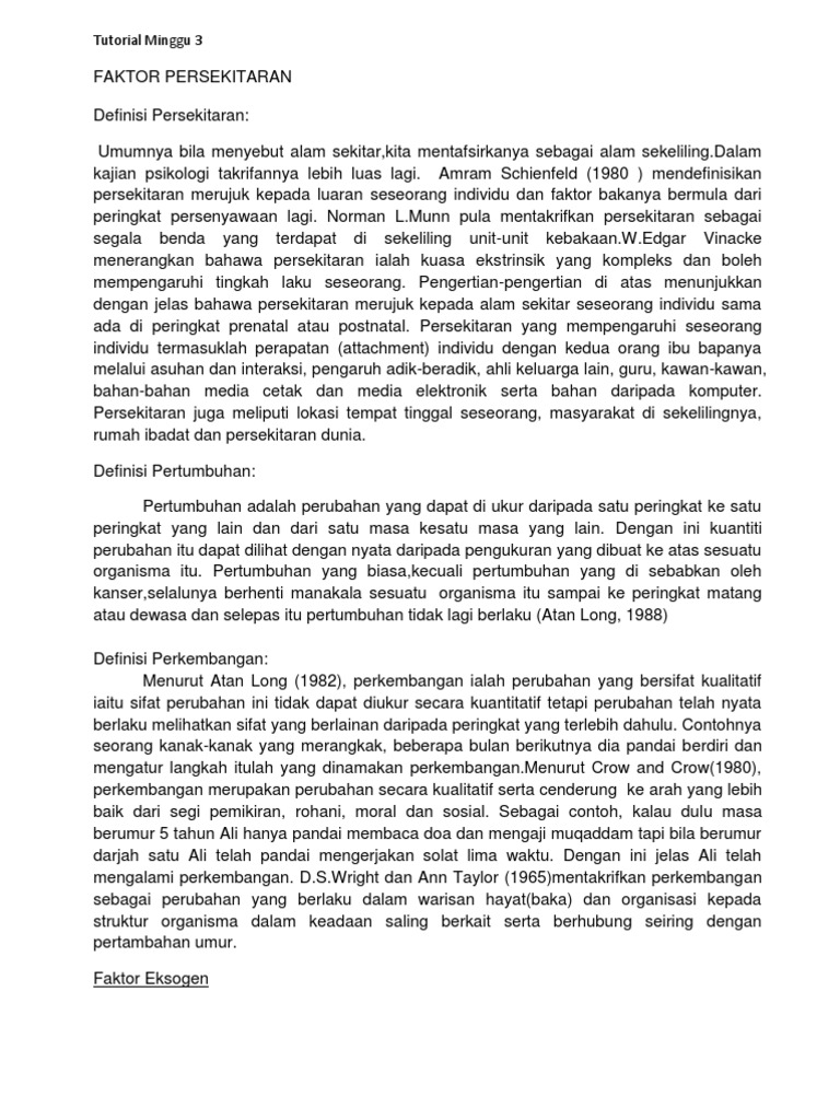 Faktor Persekitaran Pkk Pdf