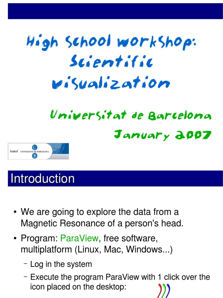 ParaView Workshop for Scientific Visualization | PDF | Icon (Computing ...