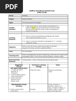 Lesson Plan Reading KSSR