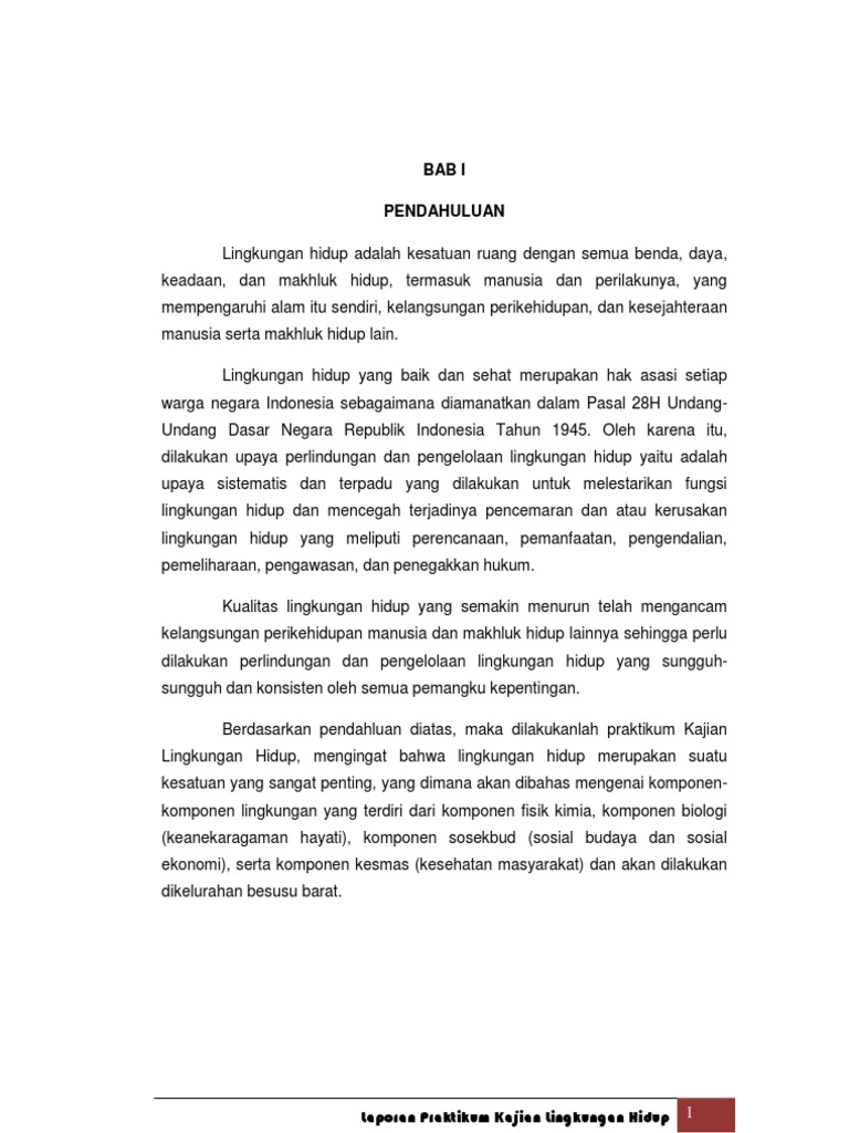 Kajian Lingkungan Hidup