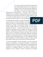 El Proceso Político Que Se Inicia en Venezuela A Partir de 1830 Se Caracteriza Por El Largo Período Que Vivió en Distintas Etapas Alternas de Paz y Revoluciones