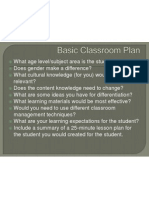 basic classroom plan