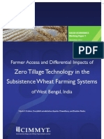 Farmer Access and Differential Impacts of Zero Tillage Technology in The Subsistence Wheat Farming Systems of West Bengal, India