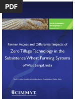 Farmer Access and Differential Impacts of Zero Tillage Technology in The Subsistence Wheat Farming Systems of West Bengal, India