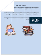 Hw Schedule