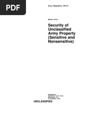 ar 190-51 - security of unclassified army property